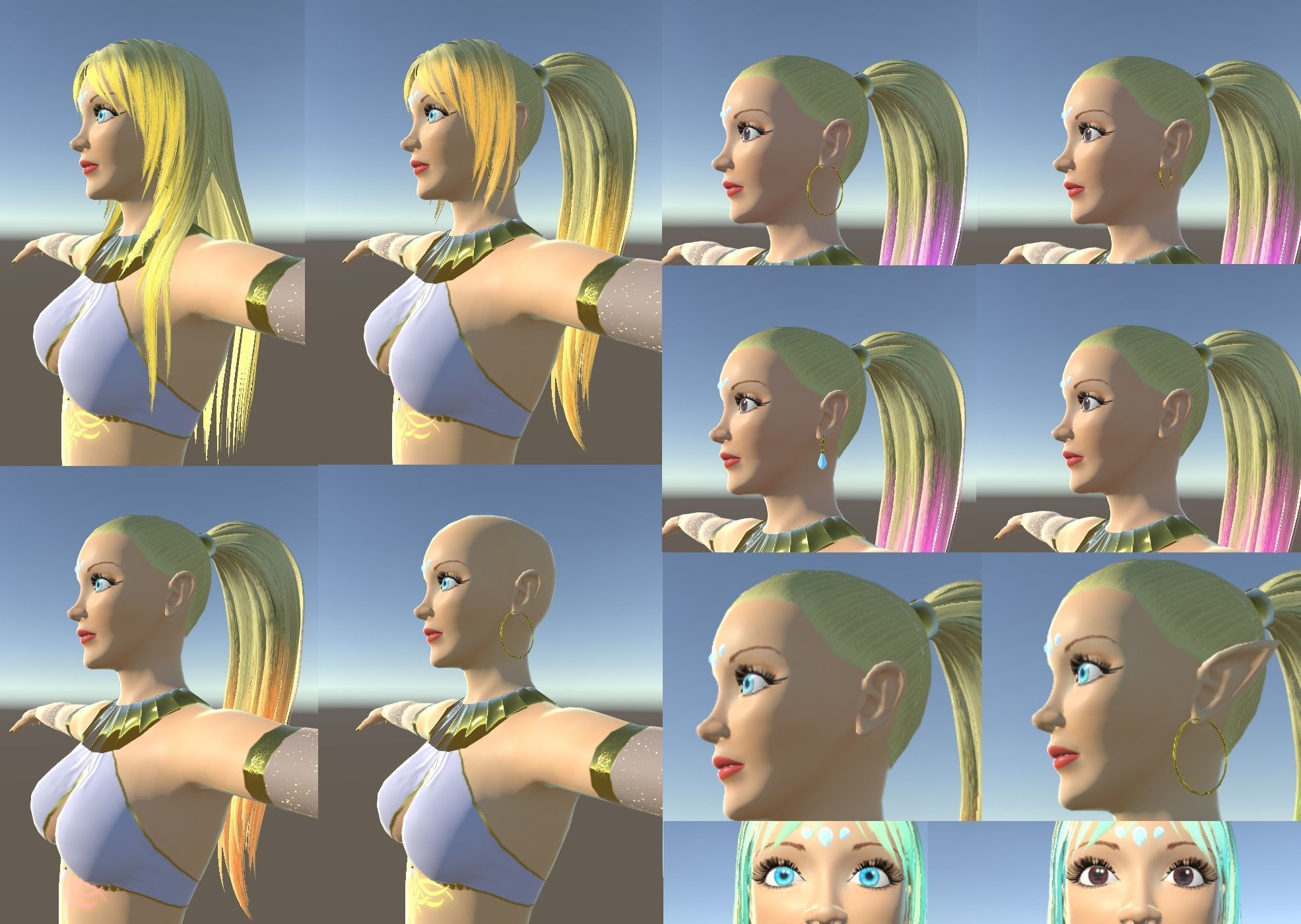 Bellydancer PC only VRChat model Low-poly 3D model_7