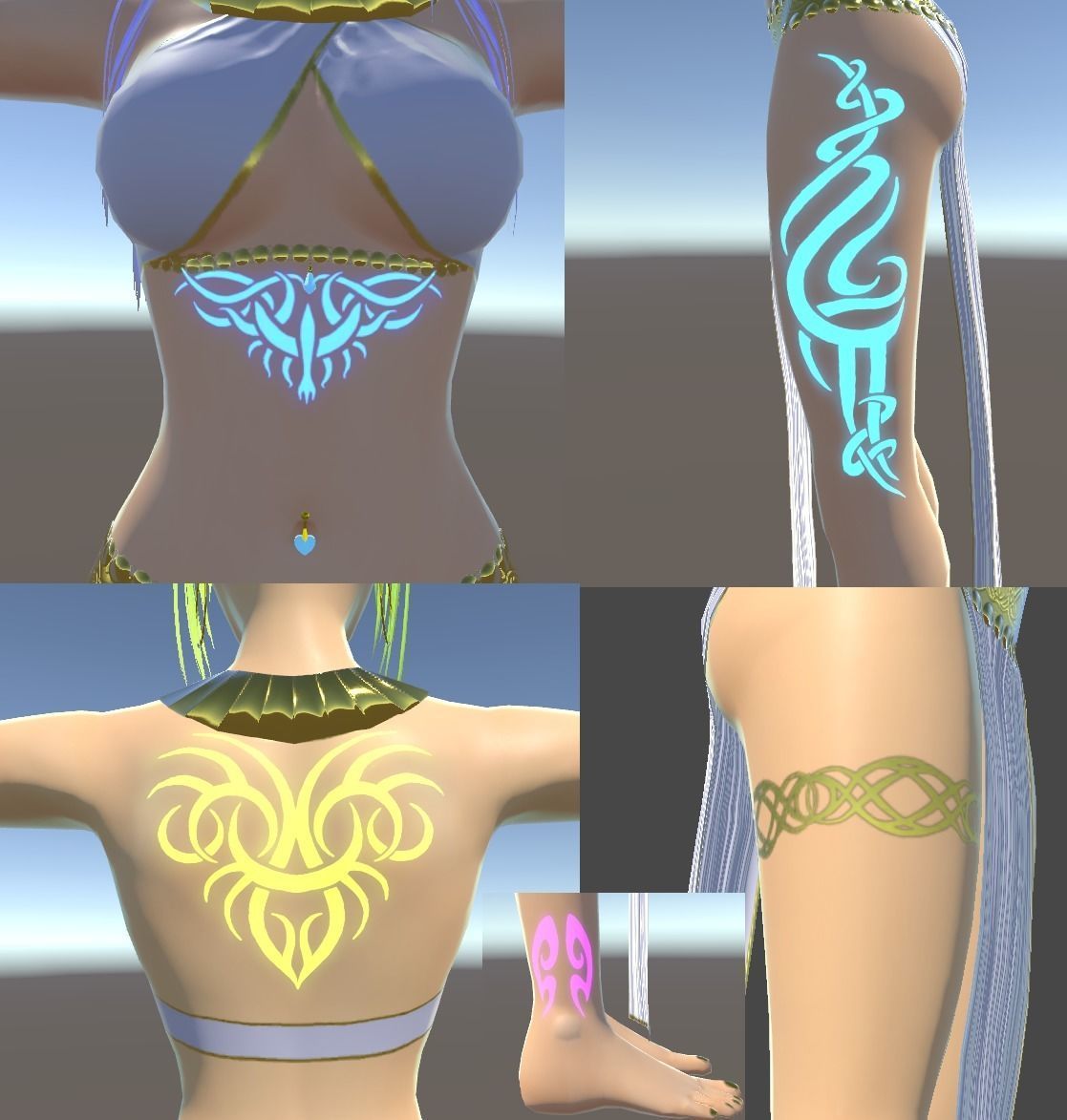 Bellydancer PC only VRChat model Low-poly 3D model_4