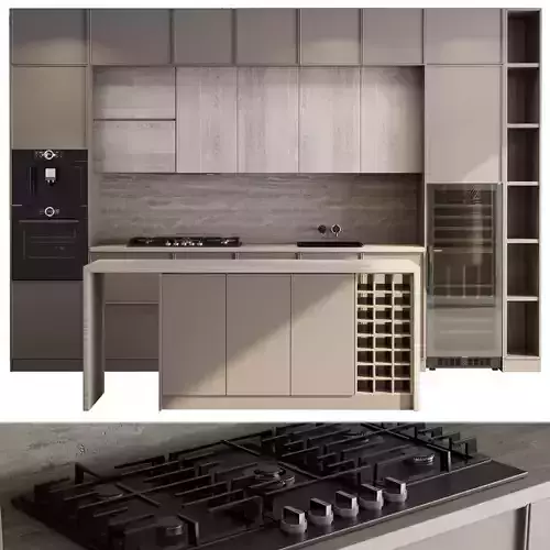 Kitchen Appliance Bosch Kitchen No 21 Low-poly 3D model Kitchen Appliance Bosch Kitchen No 21 Low-poly 3D model