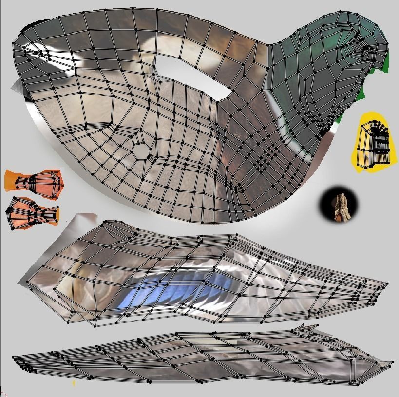 Ducks two Low-poly 3D model_8