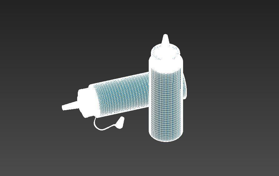 Matt Sauce Bottle 3D model_10
