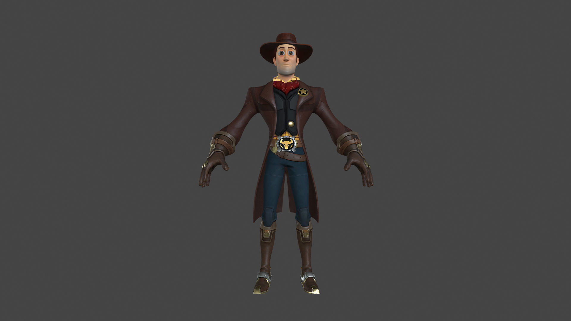 WUDY-010 Rigged Woody Low-poly 3D model_2