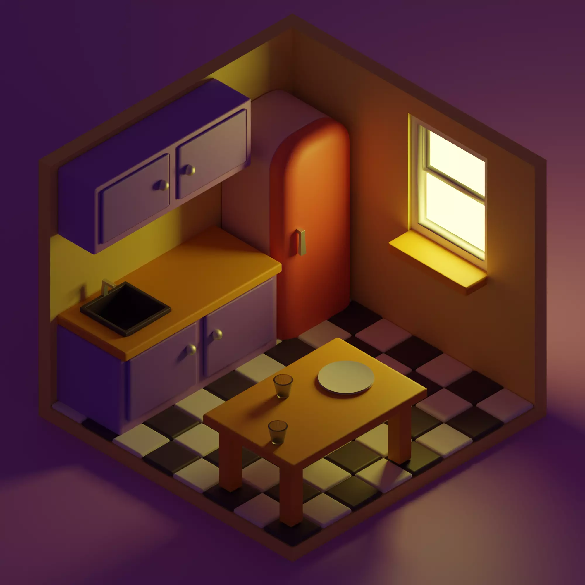 small kitchen 3D model_0