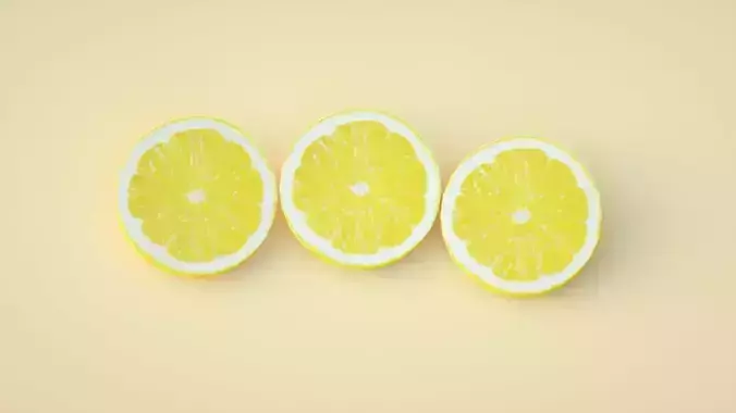 Lemon slice C4D model
