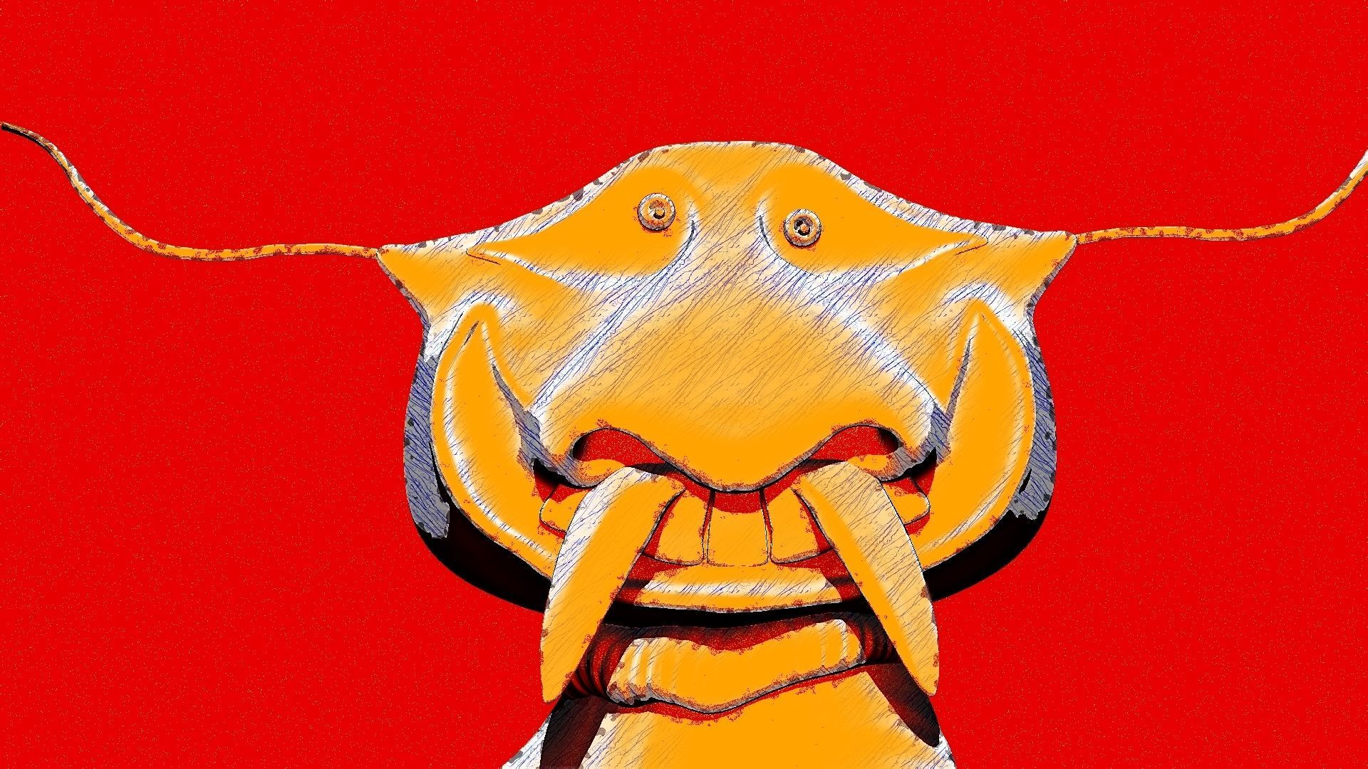 Halloween the big head  3D model_5