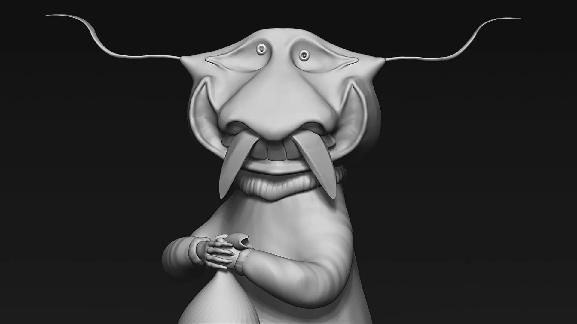 Halloween the big head  3D model_0