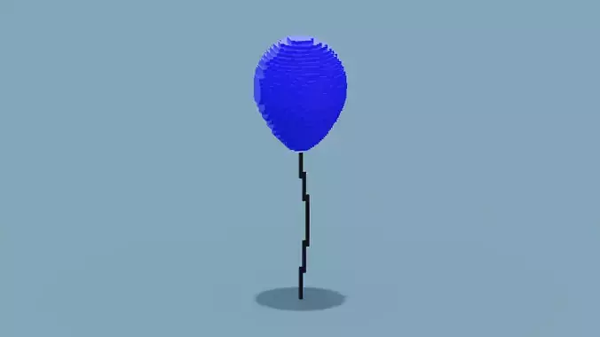 Voxel Blue Balloon