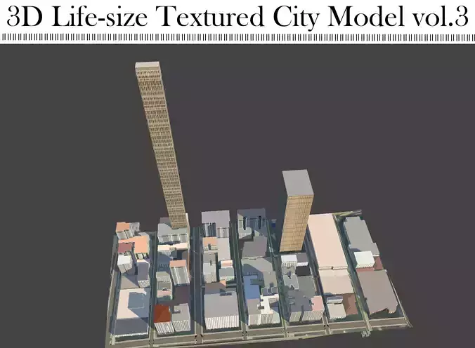 3D Lifesize Textured City Model vol 3