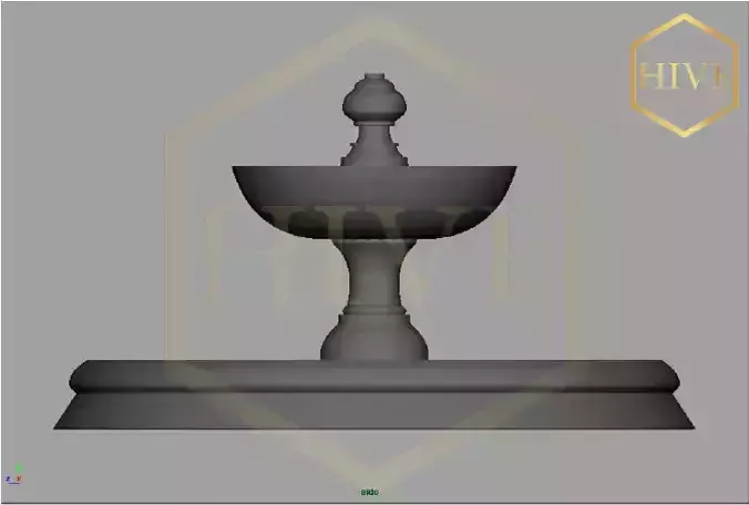 3d model decor fountain