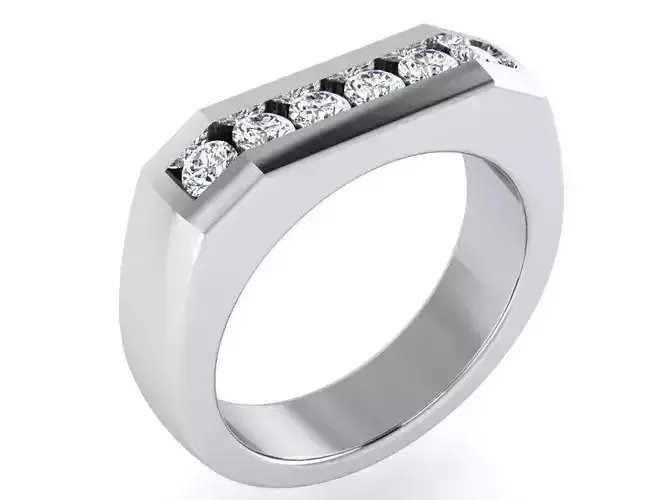 6-Stone upright ring 2938 3D print model