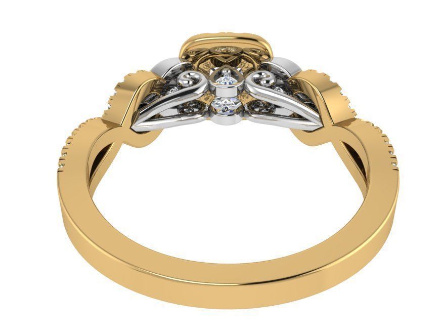 August diamond ring 2940 3D print model 3D print model_3