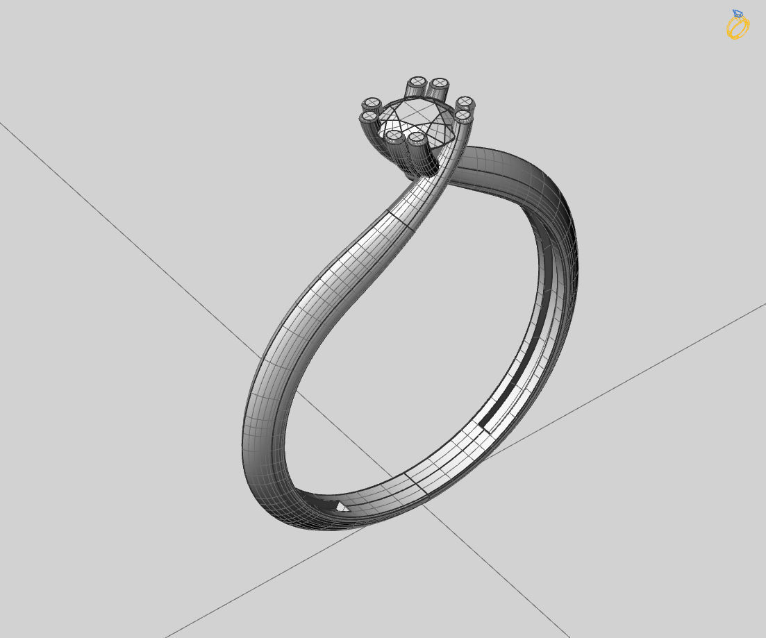Women Ring - Womens Ring STL READY FILE With 3DM Files 3D model 3D print model_6