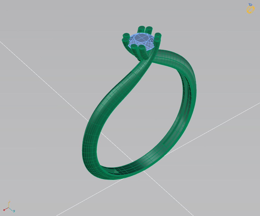 Women Ring - Womens Ring STL READY FILE With 3DM Files 3D model 3D print model_1