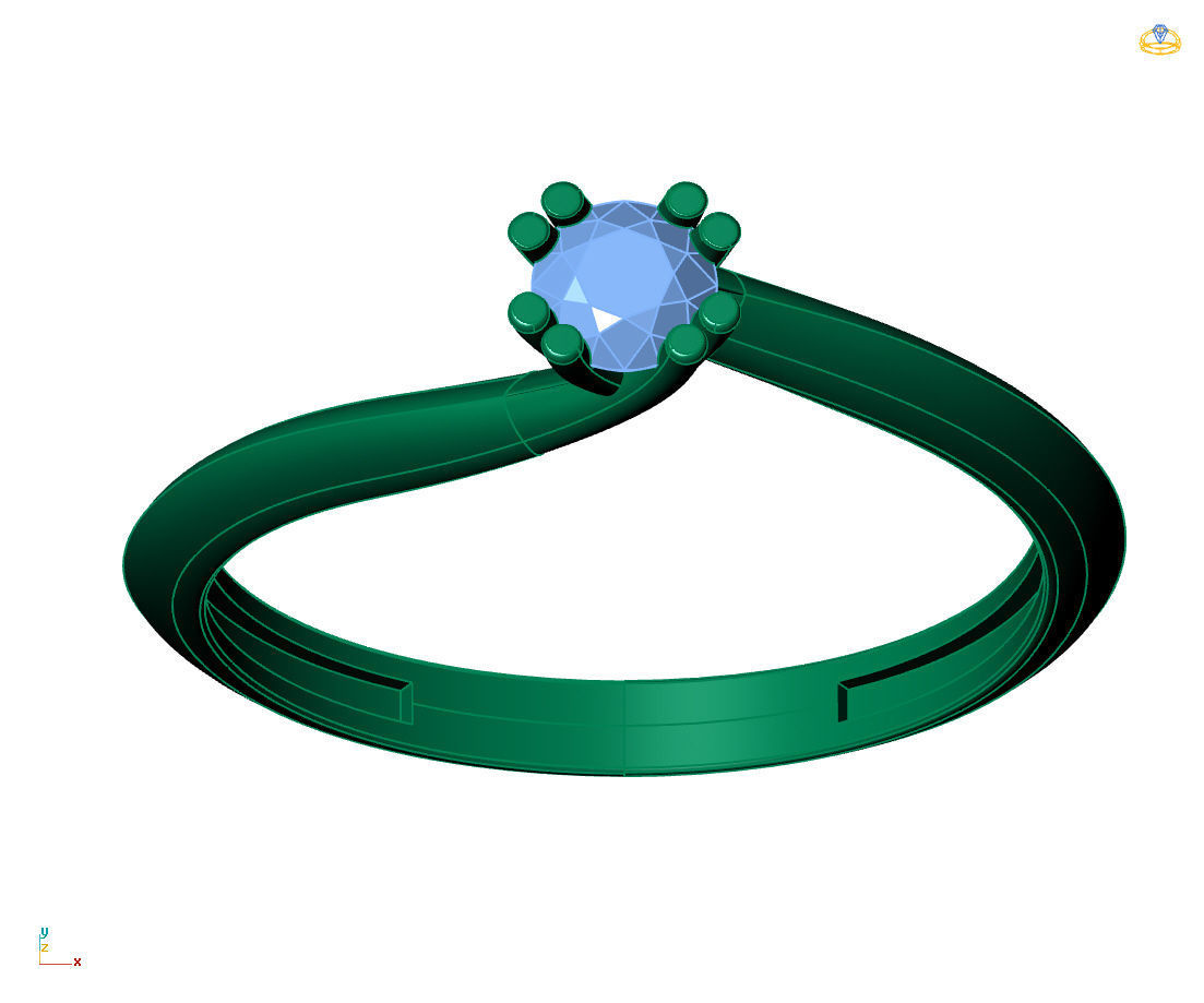 Women Ring - Womens Ring STL READY FILE With 3DM Files 3D model 3D print model_5