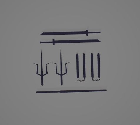TMNT weapons  Low-poly 3D model_2