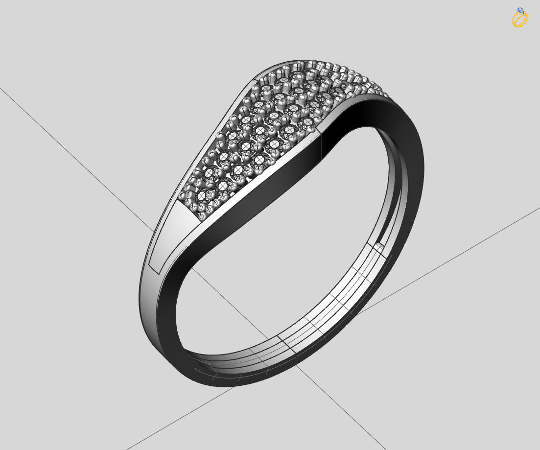 Women Ring - Womens Ring STL READY FILE With 3DM Files 3D model 3D print model_6