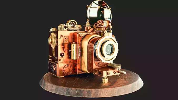 Steampunk Camera 3D model