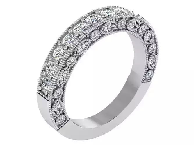 Nobby signet diamond ring 2943 3D print model 