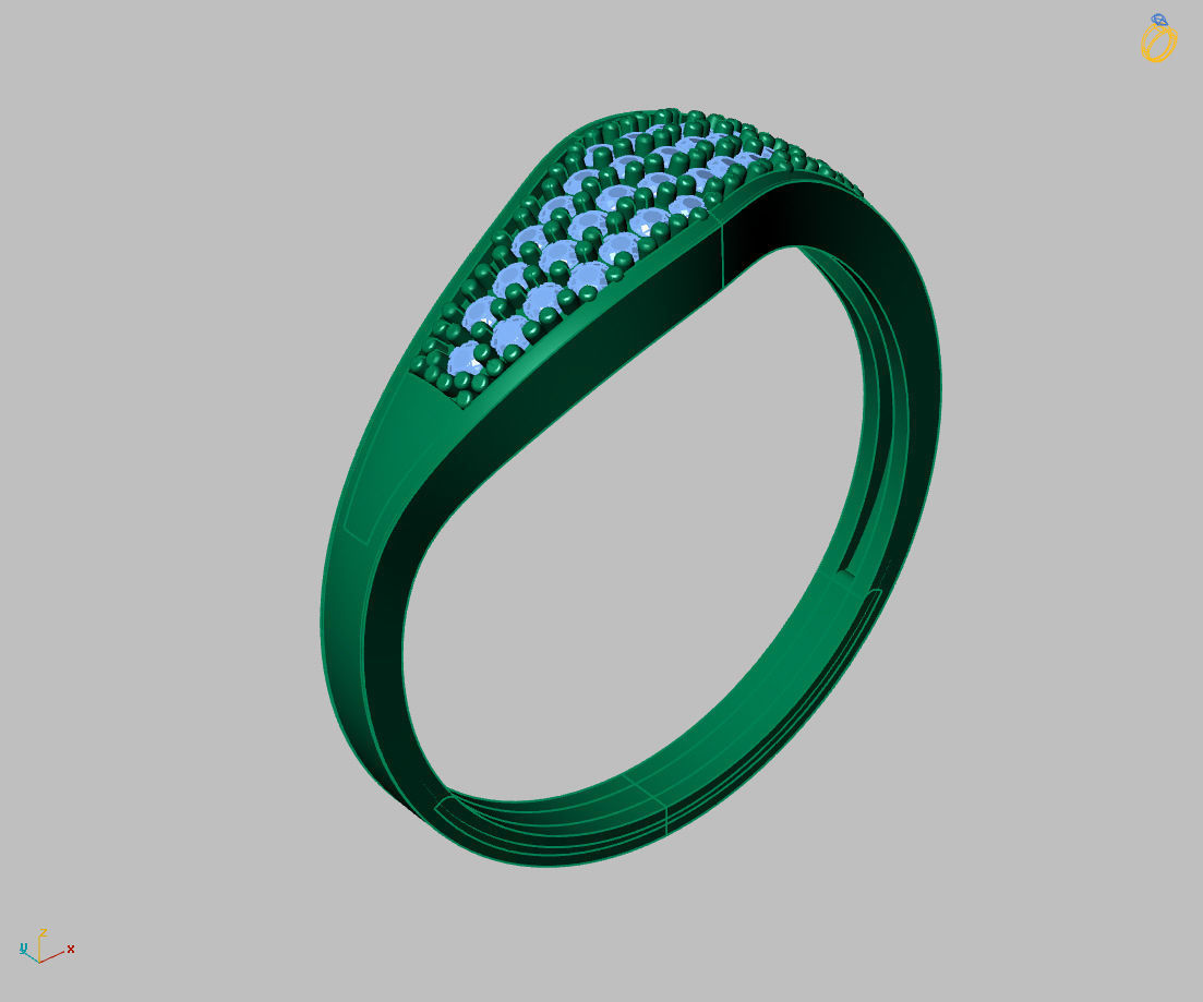  Women Ring - Womens Ring STL READY FILE With 3DM Files 3D model 3D print model_1
