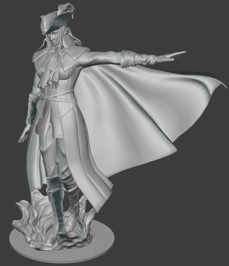 Lady Maria figure Bloodborne 3D print model_6
