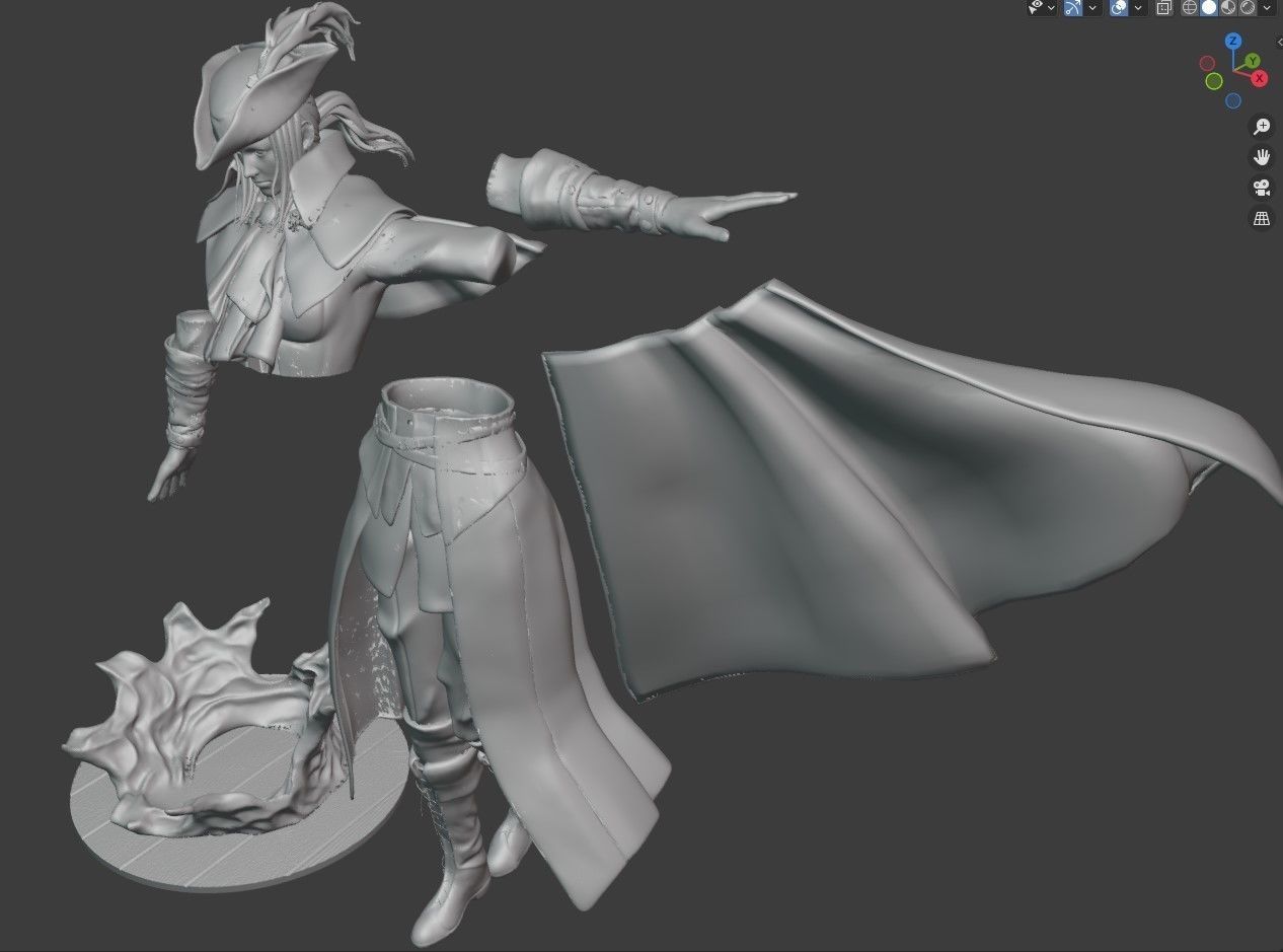 Lady Maria figure Bloodborne 3D print model_4