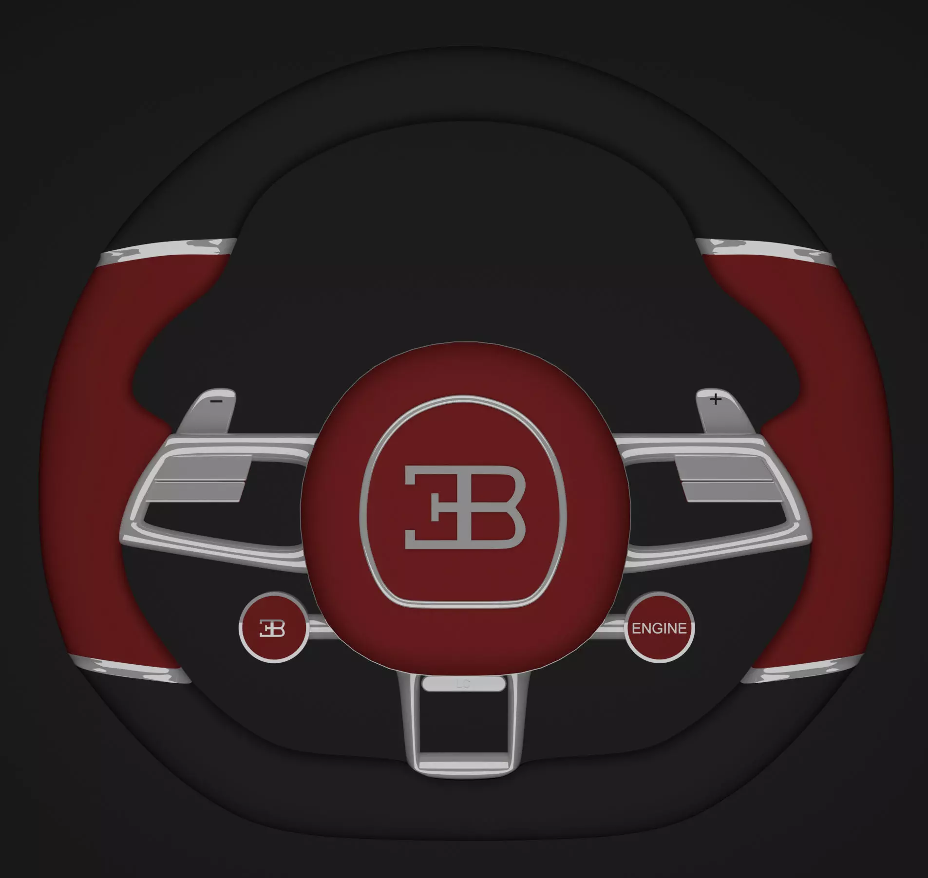 Chiron Steering Wheel 3D model_0