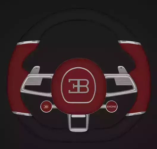 Chiron Steering Wheel 3D model Chiron Steering Wheel 3D model