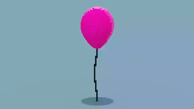 Voxel Pink Balloon
