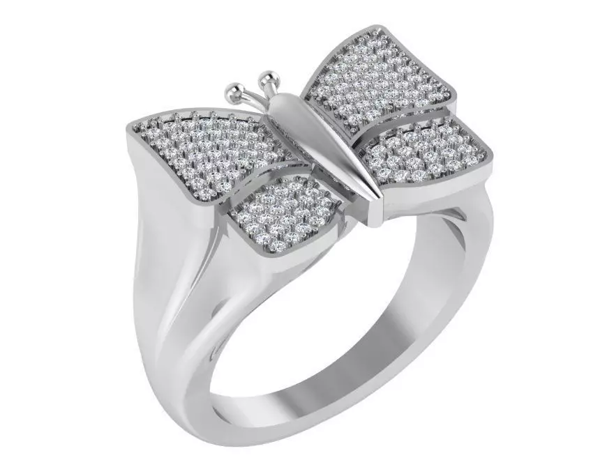 Butterfly ring 2945 3D print model 3D print model_0