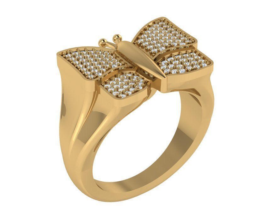 Butterfly ring 2945 3D print model 3D print model_1