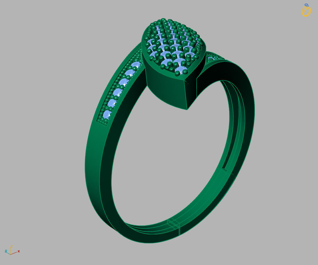  Women Ring - Womens Ring STL READY FILE With 3DM Files 3D model 3D print model_1