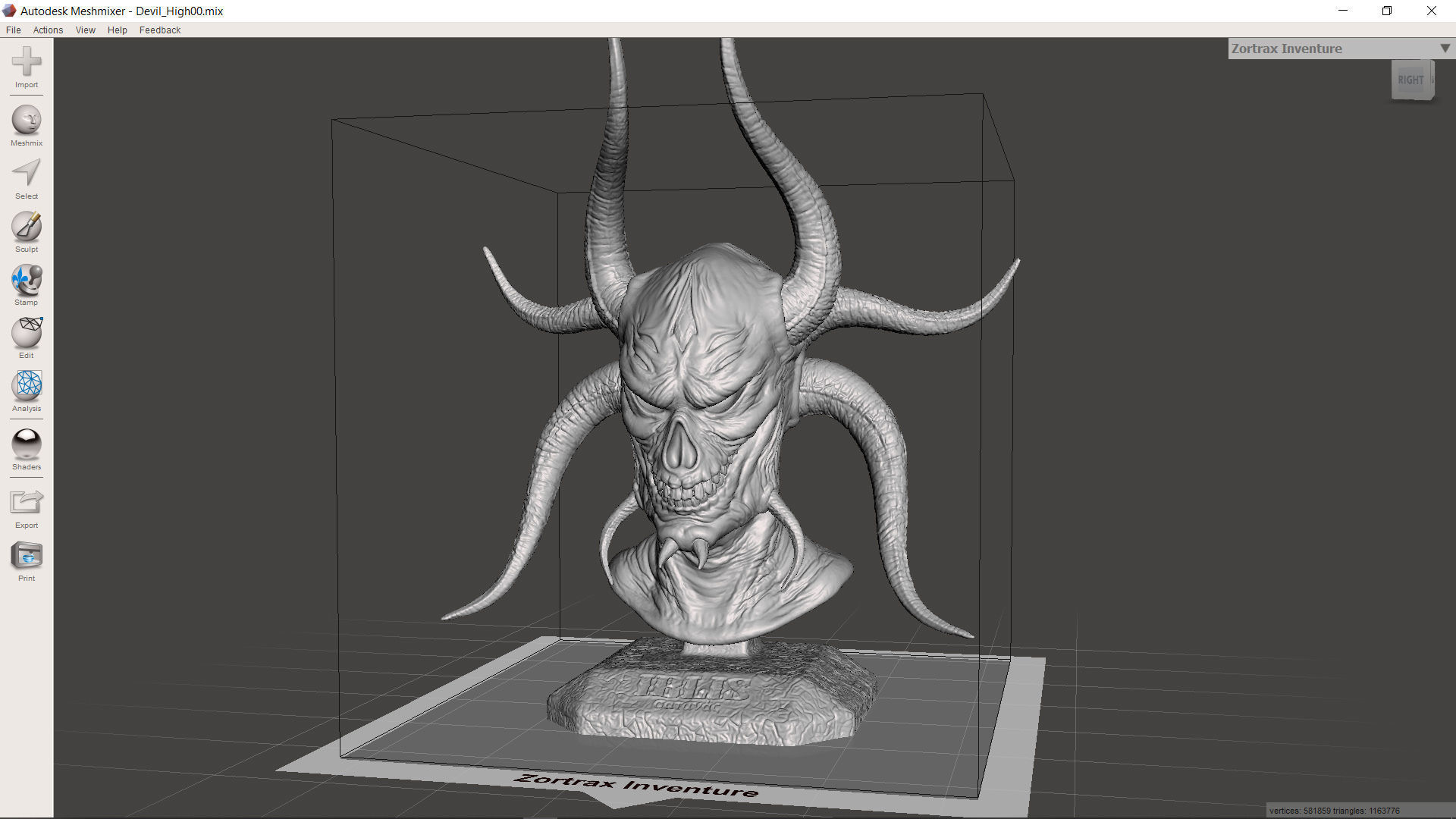 Devil Head 3D print model_1