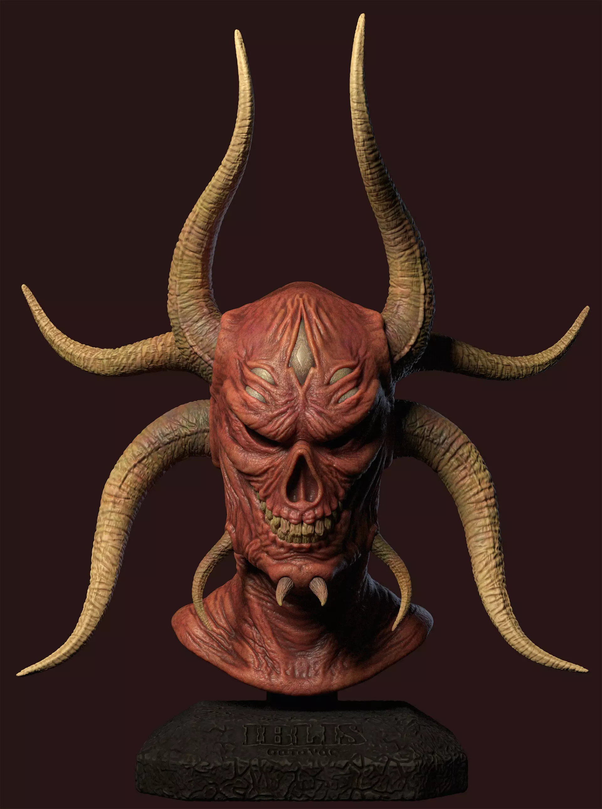 Devil Head 3D print model_0