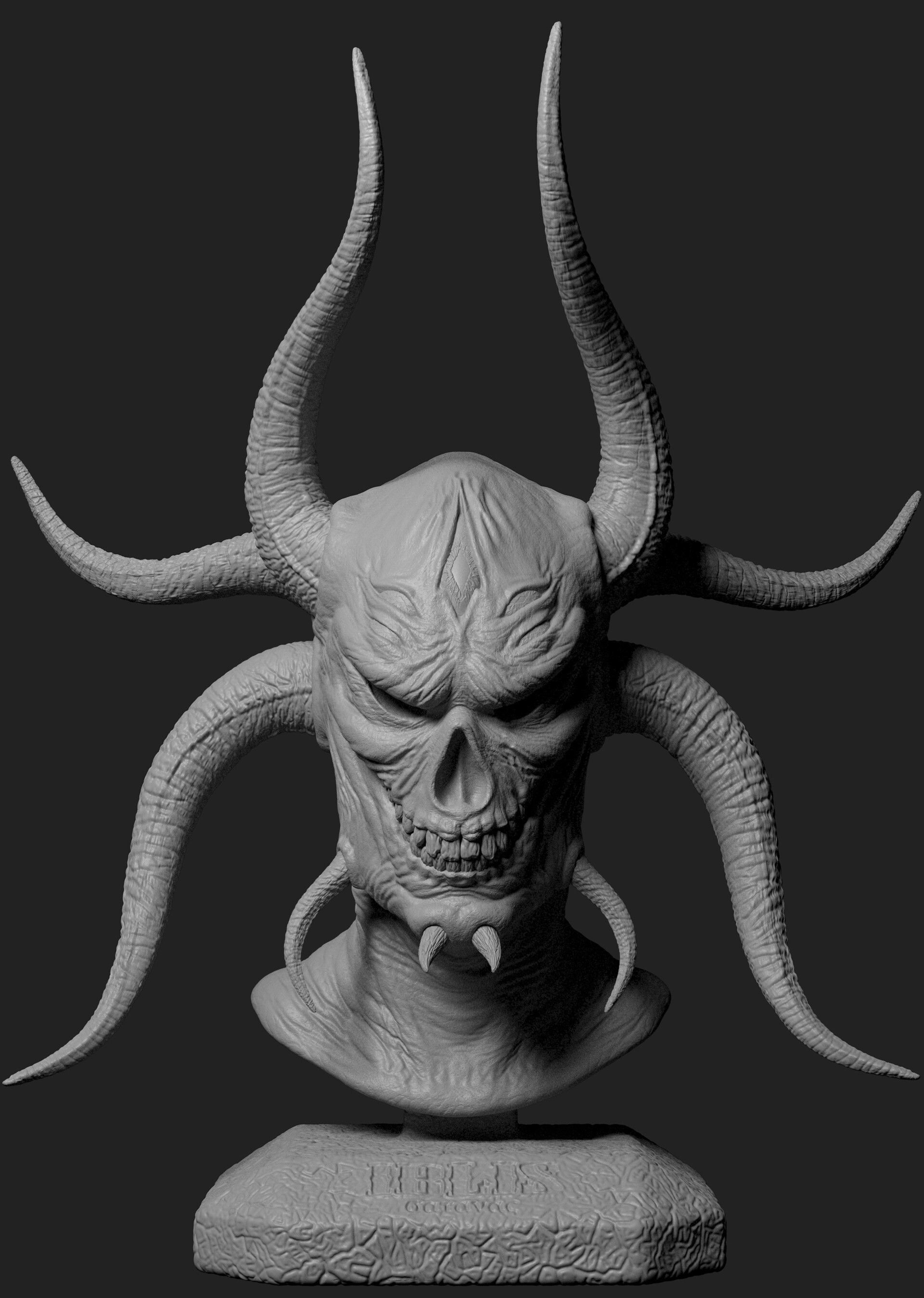 Devil Head 3D print model_3