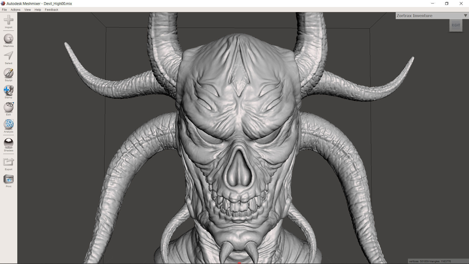 Devil Head 3D print model_2