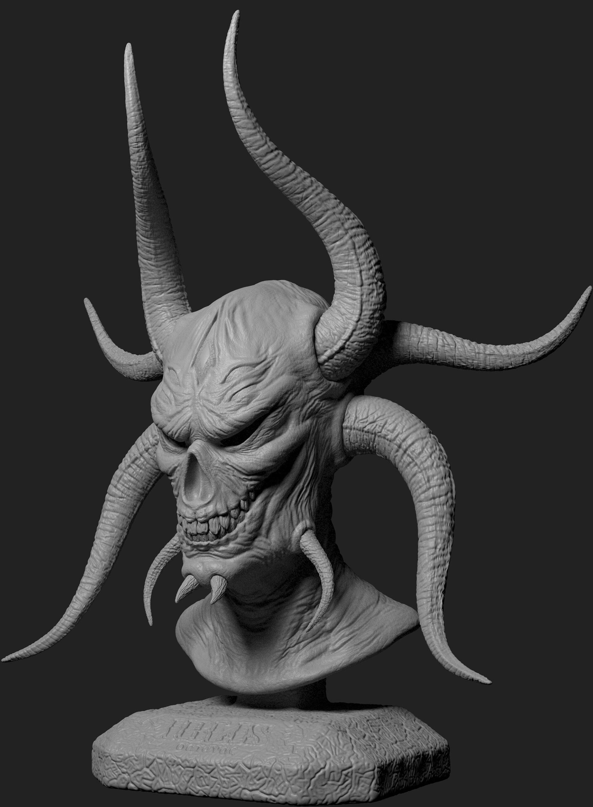 Devil Head 3D print model_4