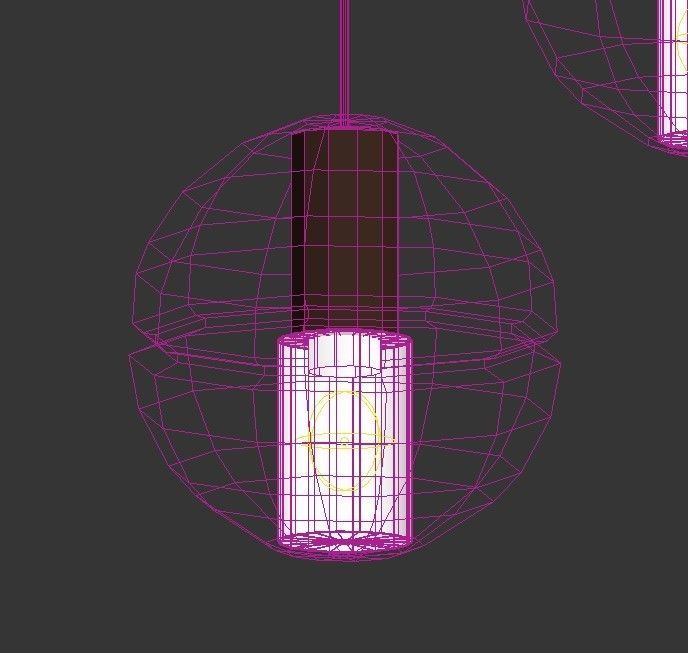 BOCCI three sphere pendant lights in chrome and glass 3D model_2