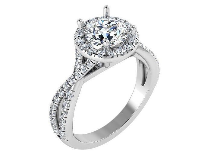 Textured diamond ring 2949 3D print model 3D model 3D printable | CGTrader