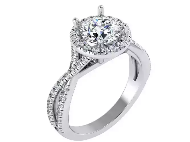 Textured diamond ring 2949 3D print model