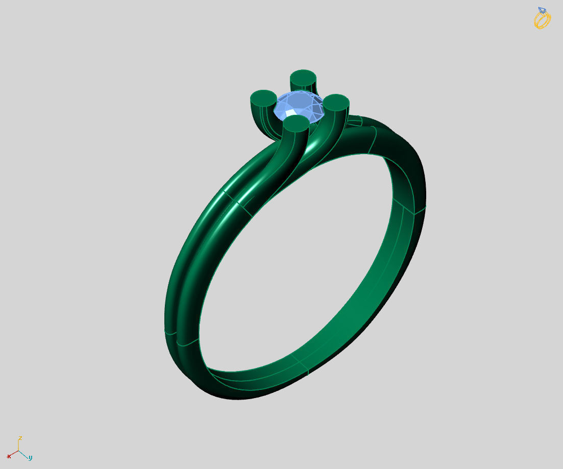 Women Ring - Womens Ring STL READY FILE With 3DM Files 3D model 3D print model_1