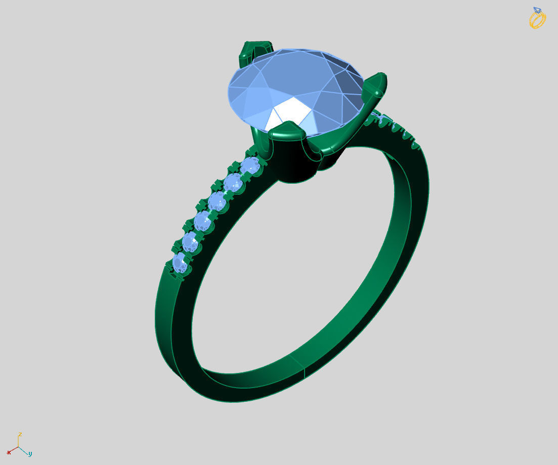 Women Ring - Womens Ring STL READY FILE With 3DM Files 3D model 3D print model_1