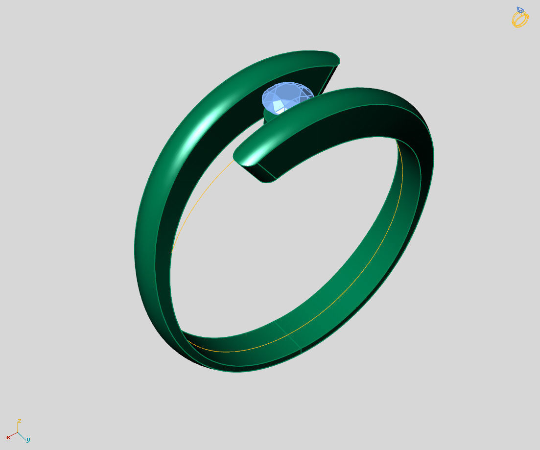  Women Ring - Womens Ring STL READY FILE With 3DM Files 3D model 3D print model_1