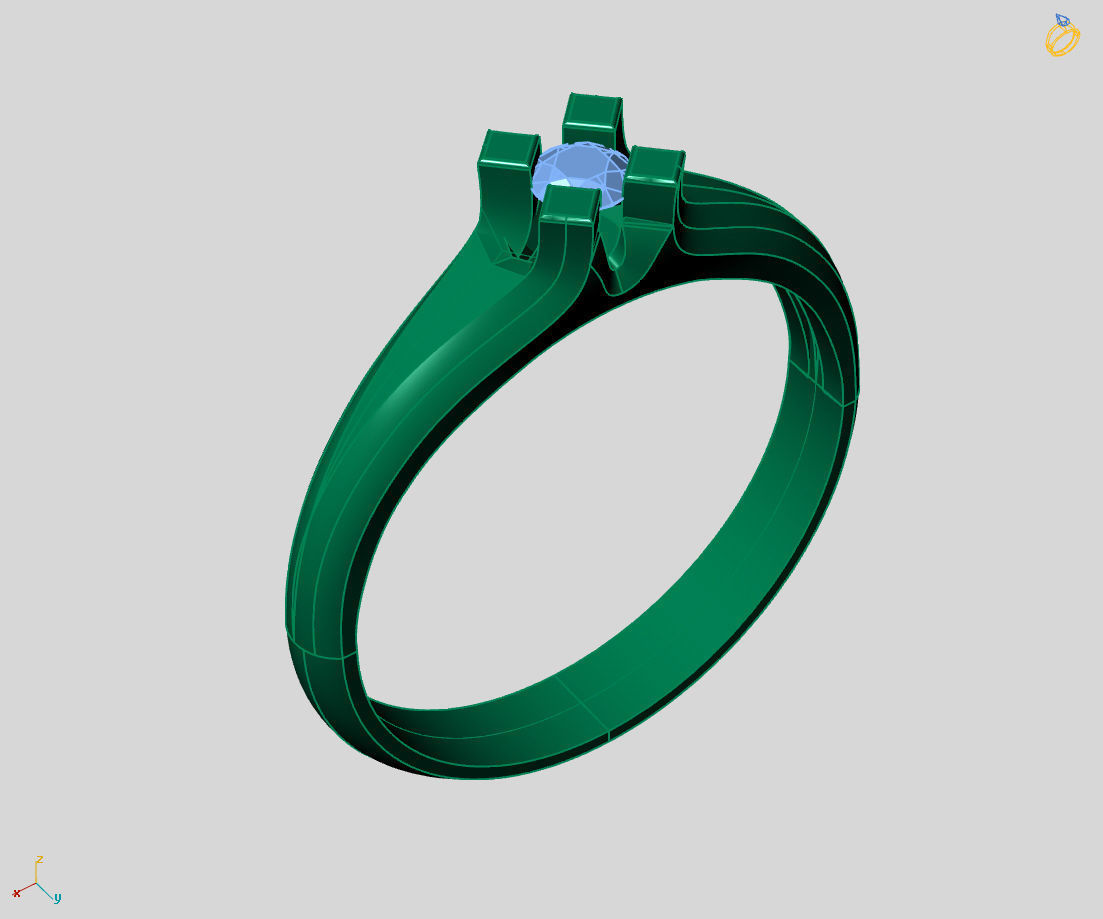  Women Ring - Womens Ring STL READY FILE With 3DM Files 3D model 3D print model_1