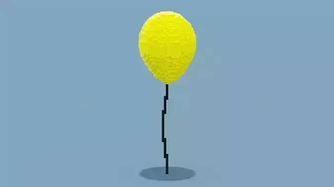 Voxel Yellow Balloon