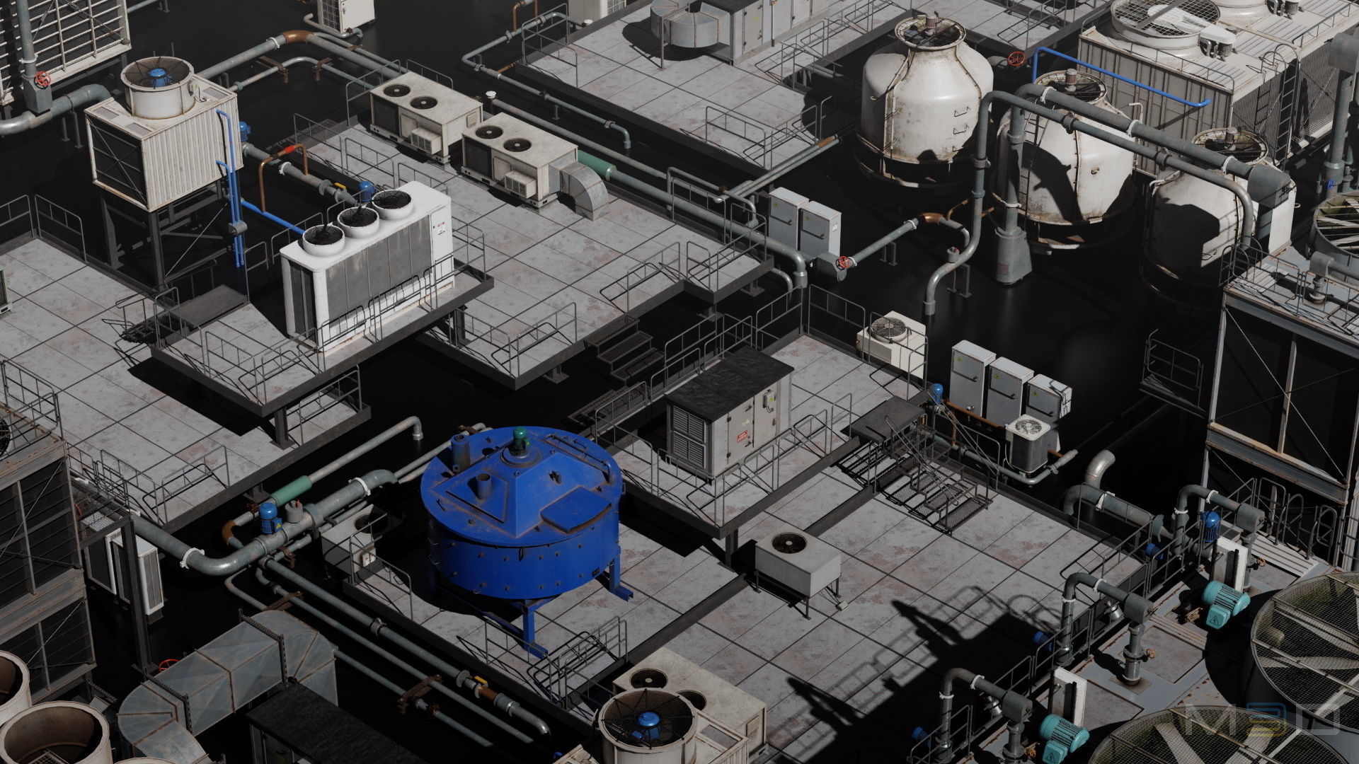 HVAC Systems Low-poly 3D model_3