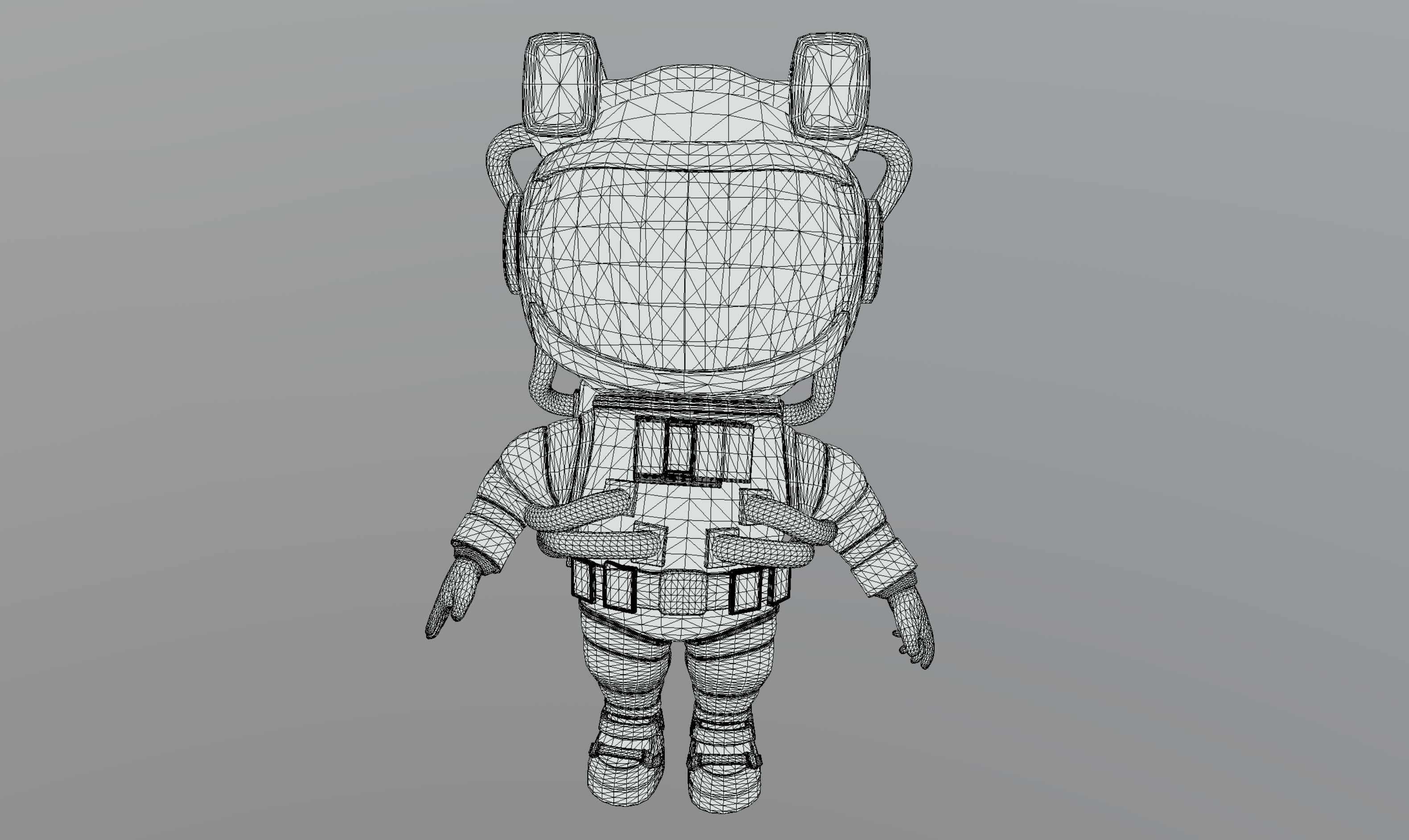 Astronaut in space suit 3D model_12