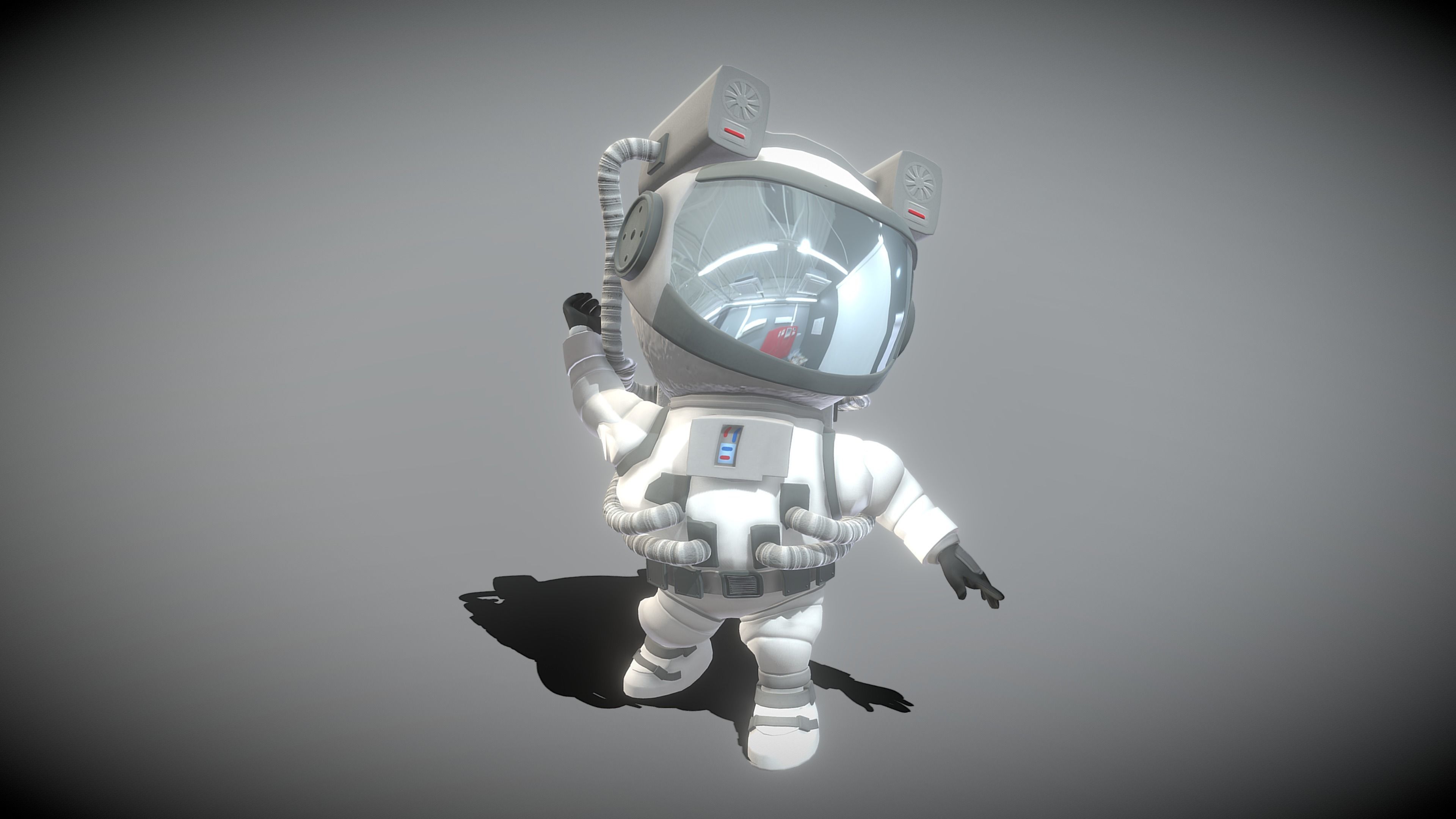 Astronaut in space suit 3D model_7