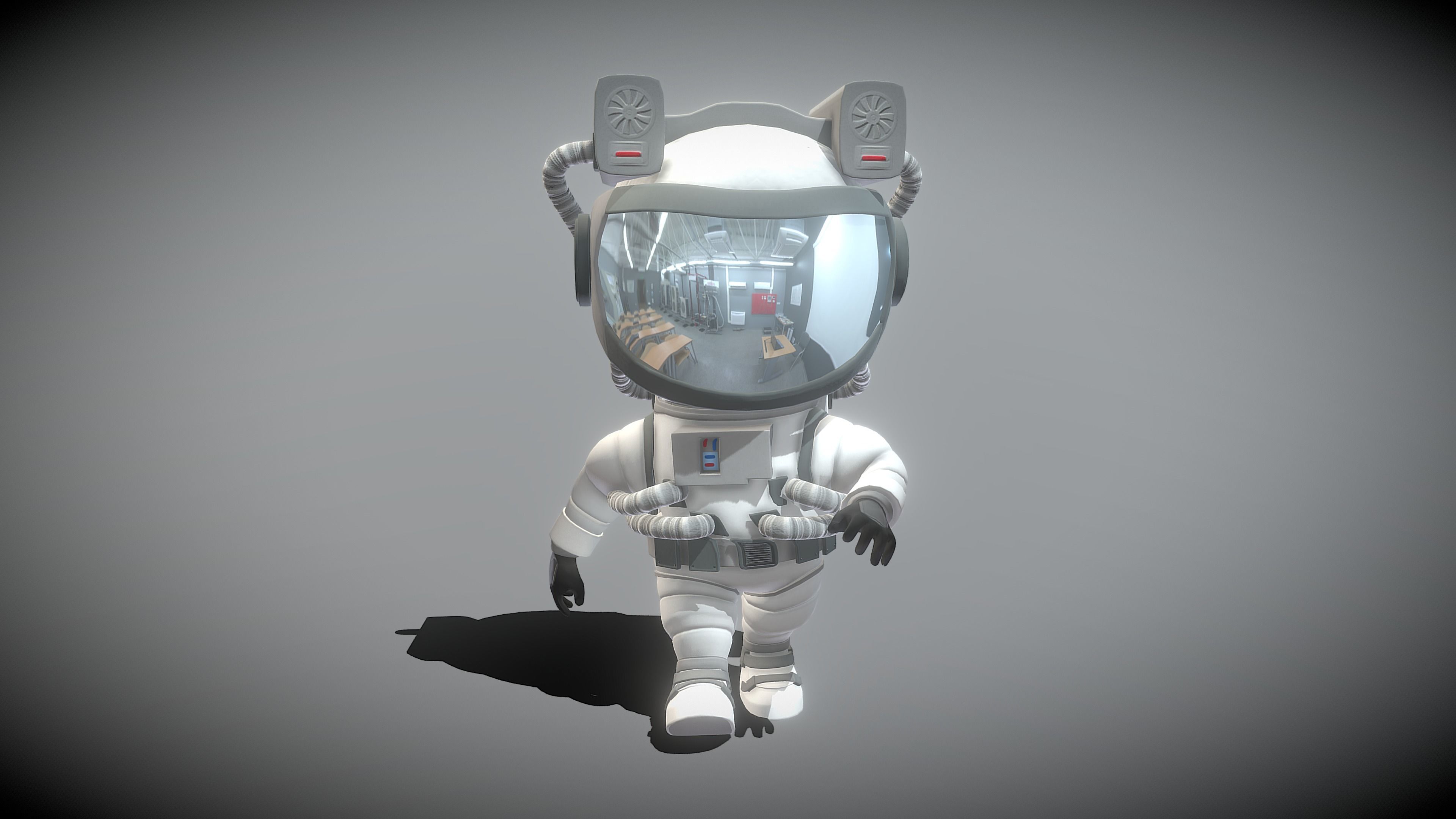 Astronaut in space suit 3D model_9