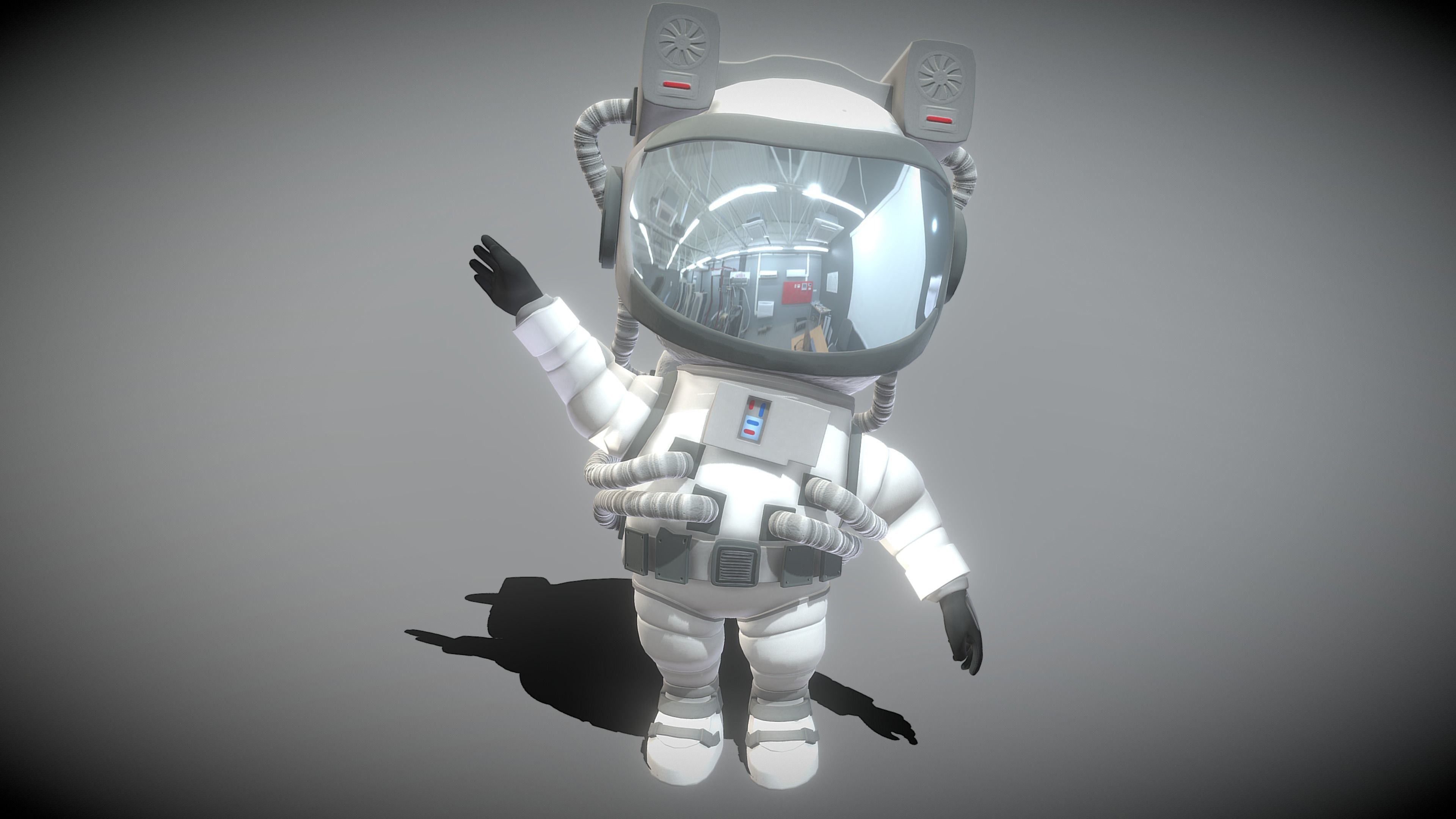 Astronaut in space suit 3D model_10