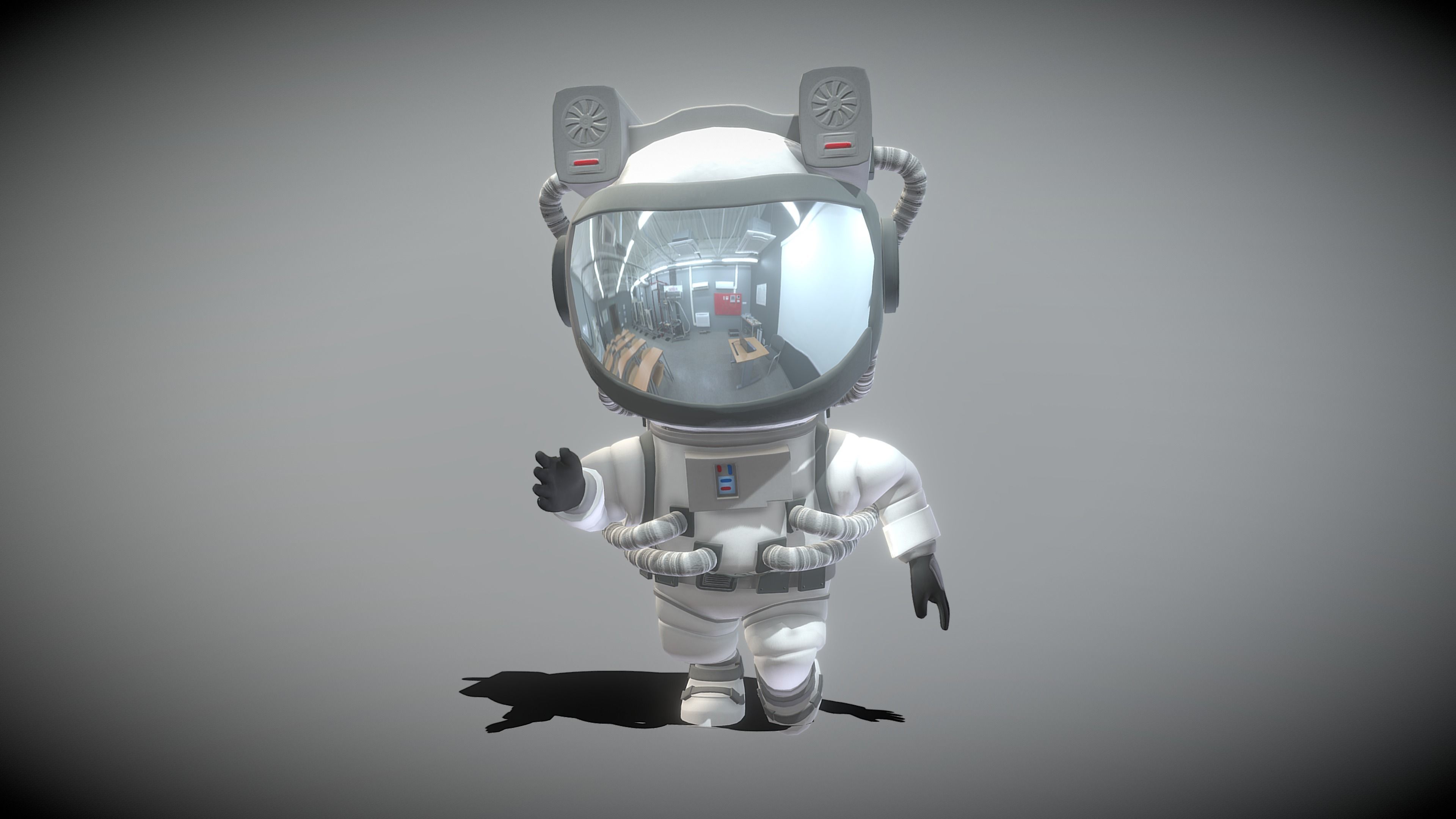 Astronaut in space suit 3D model_6